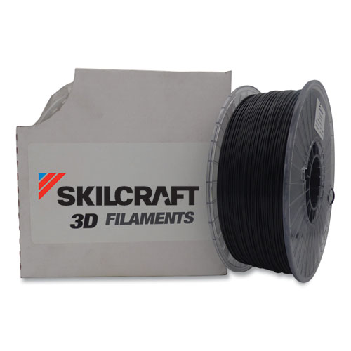 7045016858922, SKILCRAFT 3D Printer Polylactic Acid Filament, 1.75 mm, Black