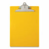 Recycled Plastic Clipboard with Ruler Edge, 1" Clip Capacity, Holds 8.5 x 11 Sheets, Yellow - Image 3