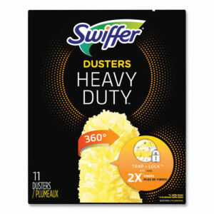 Heavy Duty Dusters Refill, Dust Lock Fiber, Yellow, 33/Carton
