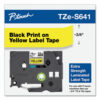 TZe Extra-Strength Adhesive Laminated Labeling Tape, 0.7" x 26.2 ft, Black on Yellow - Image 3