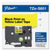 TZe Extra-Strength Adhesive Laminated Labeling Tape, 0.94" x 26.2 ft, Black on Yellow - Image 3