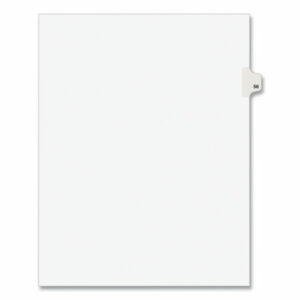 Preprinted Legal Exhibit Side Tab Index Dividers, Avery Style, 10-Tab, 56, 11 x 8.5, White, 25/Pack, (1056)
