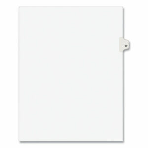 Preprinted Legal Exhibit Side Tab Index Dividers, Avery Style, 10-Tab, 57, 11 x 8.5, White, 25/Pack, (1057)