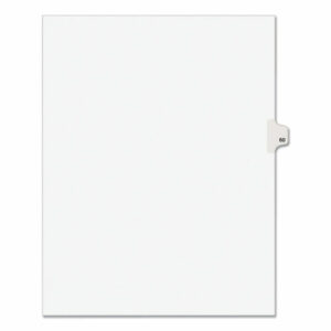 Preprinted Legal Exhibit Side Tab Index Dividers, Avery Style, 10-Tab, 60, 11 x 8.5, White, 25/Pack, (1060)