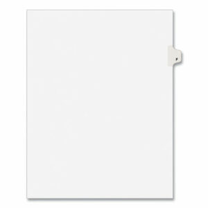 Preprinted Legal Exhibit Side Tab Index Dividers, Avery Style, 26-Tab, F, 11 x 8.5, White, 25/Pack, (1406)