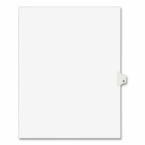 Preprinted Legal Exhibit Side Tab Index Dividers, Avery Style, 26-Tab, O, 11 x 8.5, White, 25/Pack, (1415)