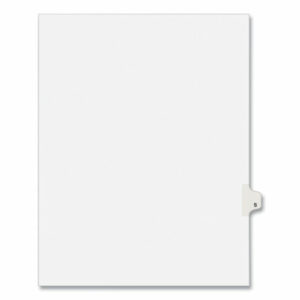 Preprinted Legal Exhibit Side Tab Index Dividers, Avery Style, 26-Tab, S, 11 x 8.5, White, 25/Pack, (1419)