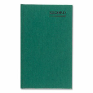 Emerald Series Account Book, Green Cover, 12.25 x 7.25 Sheets, 150 Sheets/Book
