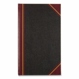Texthide Record Book, 1-Subject, Medium/College Rule, Black/Burgundy Cover, (500) 14 x 8.5 Sheets