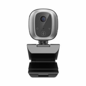 CyberTrack M1 HD Fixed Focus USB Webcam with AI Motion/Facial Tracking, 1920 pixels x 1080 pixels, 2.1 Mpixels, Black/Silver