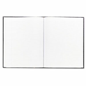 Executive Notebook with Ribbon Bookmark, 1-Subject, Medium/College Rule, Black Cover, (75) 10.75 x 8.5 Sheets