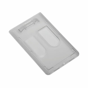 8455016988430, SKILCRAFT Dual Card ID Holder, Horizontal/Vertical, 2.13" x 3.38, Frosted, Dozen