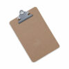Hardboard Clipboard, 0.75" Clip Capacity, Holds 5 x 8 Sheets, Brown - Image 2