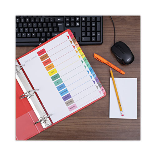 Deluxe Table of Contents Dividers for Printers, 12-Tab, Jan. to Dec., 11 x 8.5, White, 1 Set - Image 6