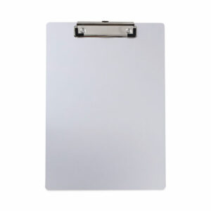 Aluminum Clipboard with Low Profile Clip, 0.5" Clip Capacity, Holds 8.5 x 11 Sheets, Aluminum
