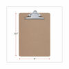 Hardboard Clipboard, 1.25" Clip Capacity, Holds 8.5 x 11 Sheets, Brown, 3/Pack - Image 3