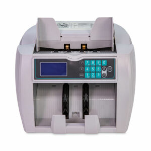 Bill Counter with Counterfeit Detection, 1,900 Bills/min, 10 x 13.6 x 11.6, White