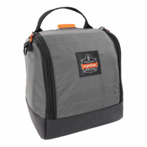 Arsenal 5185 Full Respirator Bag with Zipper Magnetic Closure, 5.5 x 9.5 x 9.5, Gray