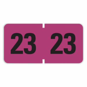 Yearly End Tab File Folder Labels, 23, 0.75 x 1.5, Purple, 500 Labels/Roll