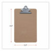 Hardboard Clipboard, 0.75" Clip Capacity, Holds 5 x 8 Sheets, Brown, 3/Pack - Image 3