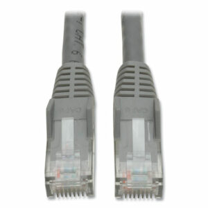 CAT6 Gigabit Snagless Molded Patch Cable, 7 ft, Gray