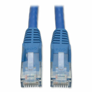 CAT6 Gigabit Snagless Molded Patch Cable, 1 ft, Blue