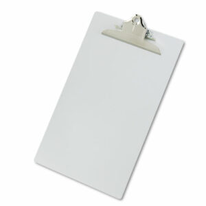 Recycled Aluminum Clipboard with High-Capacity Clip, 1" Clip Capacity, Holds 8.5 x 14 Sheets, Silver