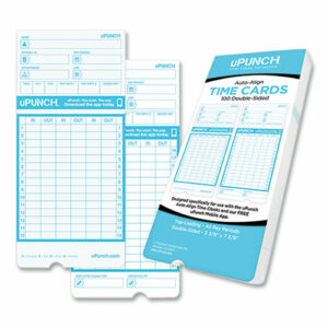 Pay-to-Punch Time Card for SB1200 Time Clock, Two Sides, 3.38 x 7.38, 100/Pack