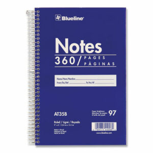 Steno Notes Notebook, Gregg Rule, Blue/White Cover, (180) 9 x 6 Sheets
