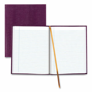 Executive Notebook with Ribbon Bookmark, 1-Subject, Medium/College Rule, Grape Cover, (75) 10.75 x 8.5 Sheets