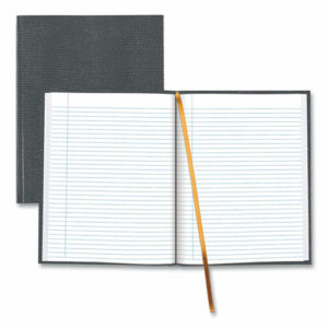 Executive Notebook with Ribbon Bookmark, 1-Subject, Medium/College Rule, Cool Gray Cover, (75) 10.75 x 8.5 Sheets