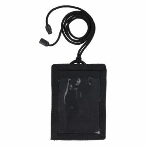 Squids 3389 Wallet ID/Badge Holder,Horizontal/Vertical, Black, 3.75 x 5 for 2.75 x 3.5 Insert, 18" Cord