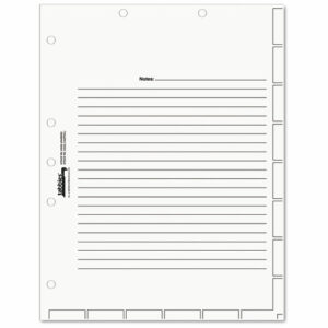 Medical Chart Index Divider Sheets, Untabbed, 11 x 8.5, White, 400/Box