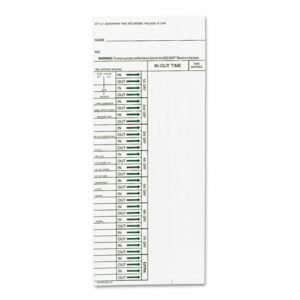 Time Clock Cards for Acroprint ATT310, One Side, 4 x 10, 200/Pack