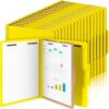 Skyygemm 60 Pcs Classification Folders Letter Size, 1 Divider Pressboard File Folder with Fasteners, Expanding File Organizer - Image 5