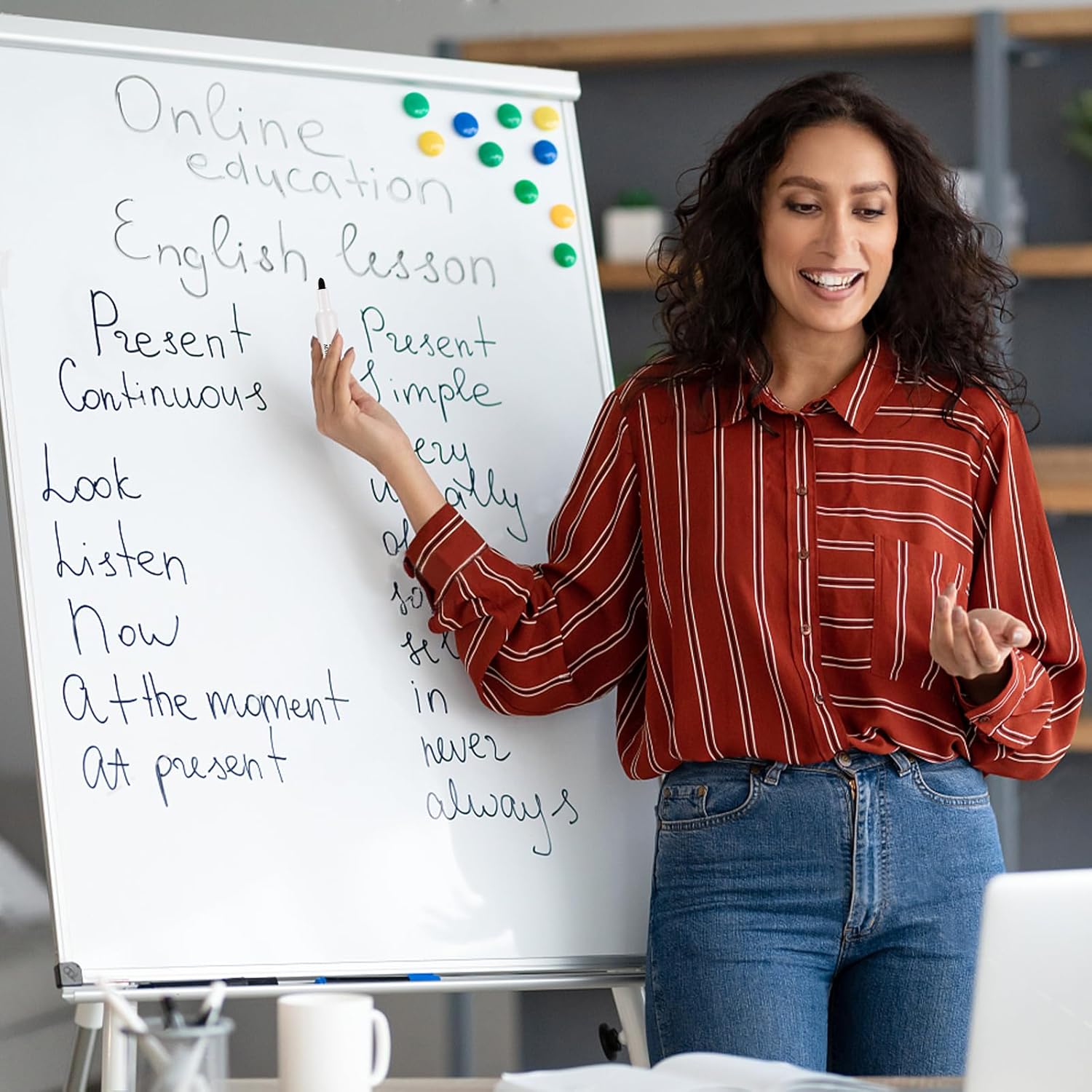 colpart Whiteboard Marker Black Foil Pen 72 Pieces 6 Colours Wipe Clean Black Whiteboard Pens with Fine Tip for School, Office and Home - Image 4