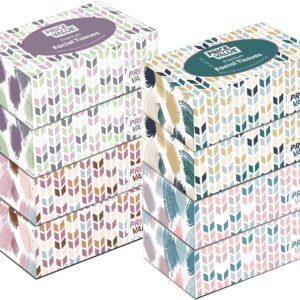 Facial Tissues boxes 230 Sheets Per Box 8 Boxes. Premium Soft Gentle and Durable in A Stylish Box - 1,840 Sheets