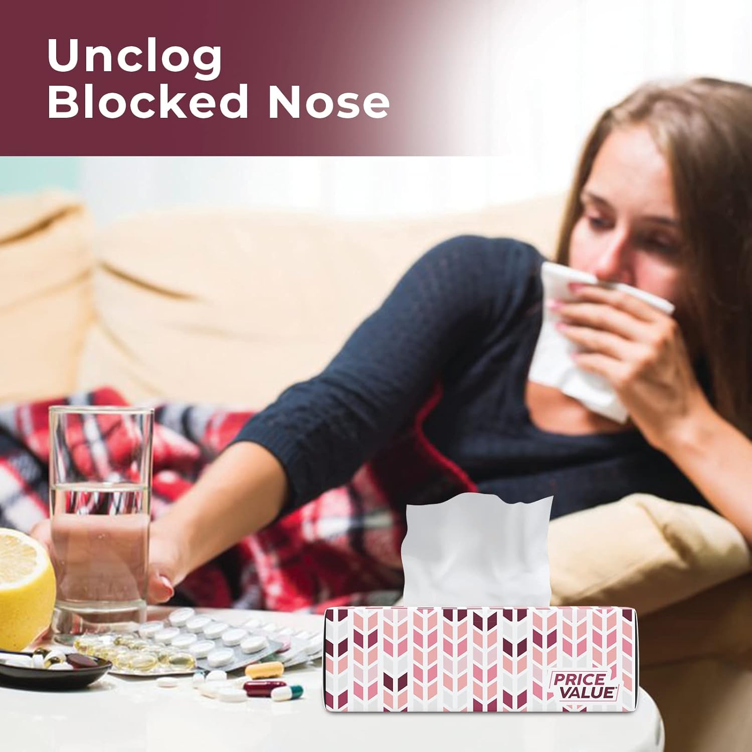 Facial Tissues boxes 230 Sheets Per Box 8 Boxes. Premium Soft Gentle and Durable in A Stylish Box - 1,840 Sheets - Image 5