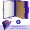 Skyygemm 60 Pcs Classification Folders Letter Size, 1 Divider Pressboard File Folder with Fasteners, Expanding File Organizer - Image 3