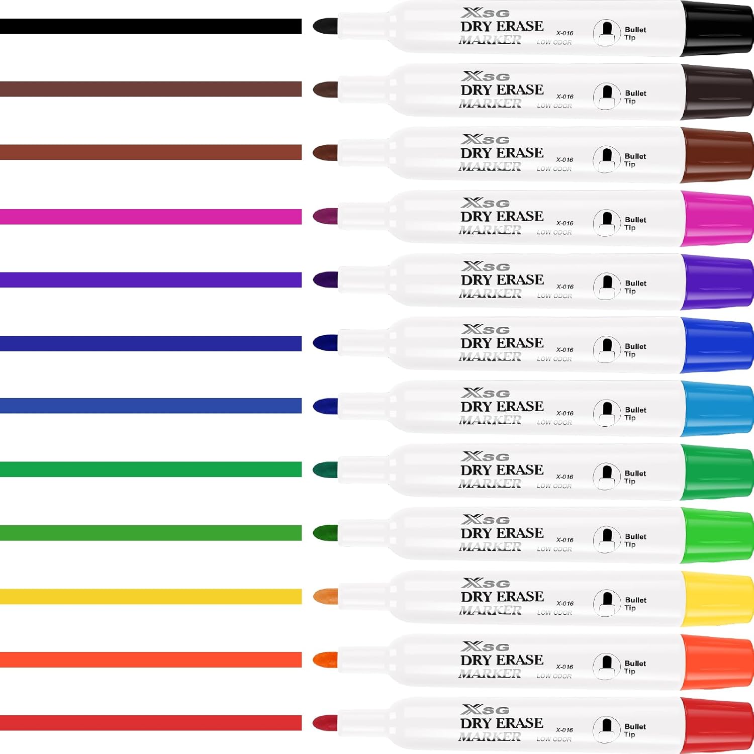 colpart Whiteboard Marker Black Foil Pen 72 Pieces 6 Colours Wipe Clean Black Whiteboard Pens with Fine Tip for School, Office and Home - Image 6